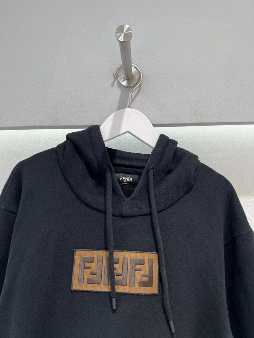 Fendi box logo hoodie hot sale