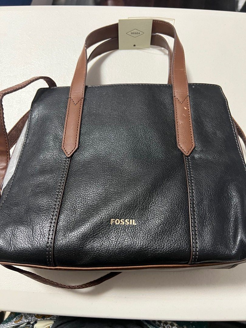 Free shipping Original Fossil Sara Satchel Black Women s Fashion Bags Wallets Cross body Bags on Carousell