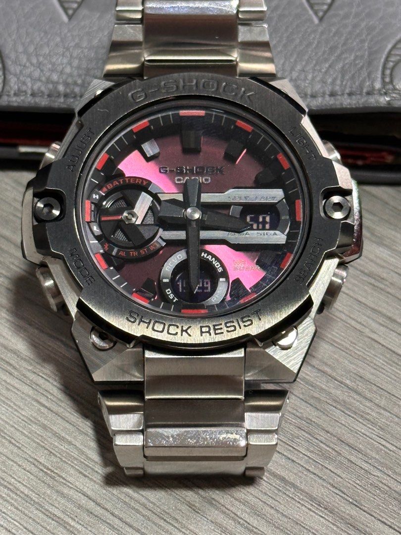 G Shock GST400 Red Bluetooth carbon core Men s Fashion Watches