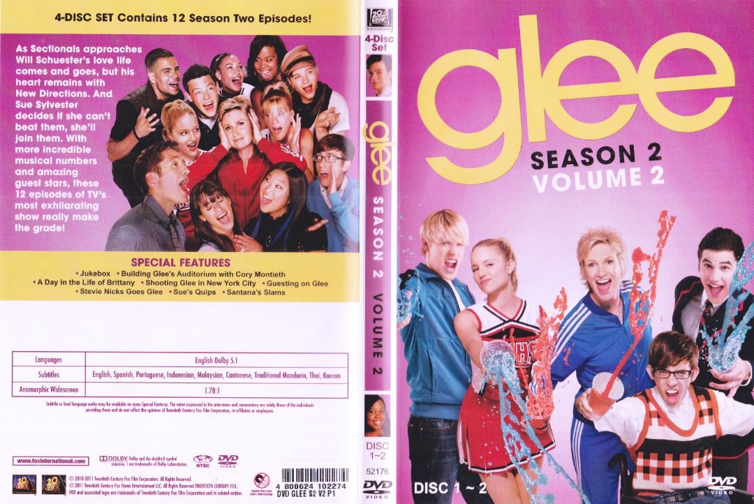 GLEE Complete Season 2 Vol. 2 DVD Box Set, Hobbies & Toys, Music ...