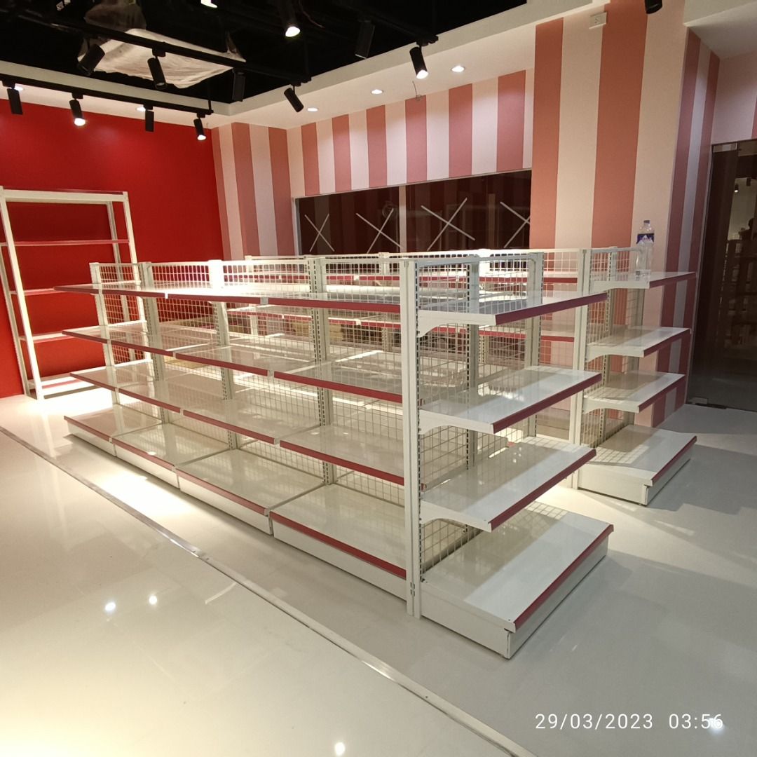 grocery steel metal shelves standee racks, Furniture & Home Living ...