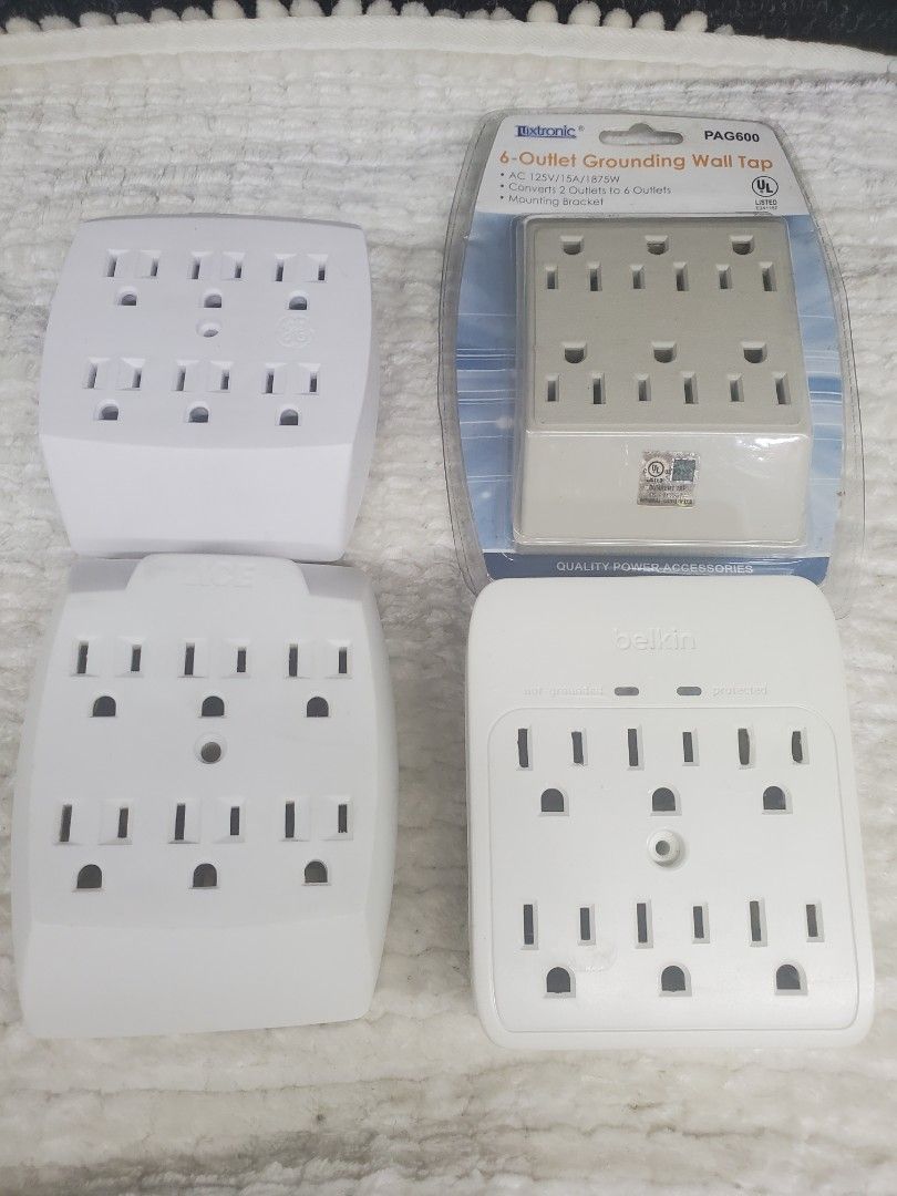 Grounding Wall Tap Outlet 110V (Category: Electrical, Adaptors & Sockets) located in Pasig City. Submitted by califinestcollectibles (Listing ID 1271697794, Image 1). Description: Grounding Wall Tap Outlet 110V 350 each 6 outlet AC 125V/15A/1875W Converts 2 outlets from 6 outlets Mounting Bracket Guaranteed item from USA For pick up at One Oasis Condominium Ortigas Pasig Extension Also available for delivery at buyers expense.