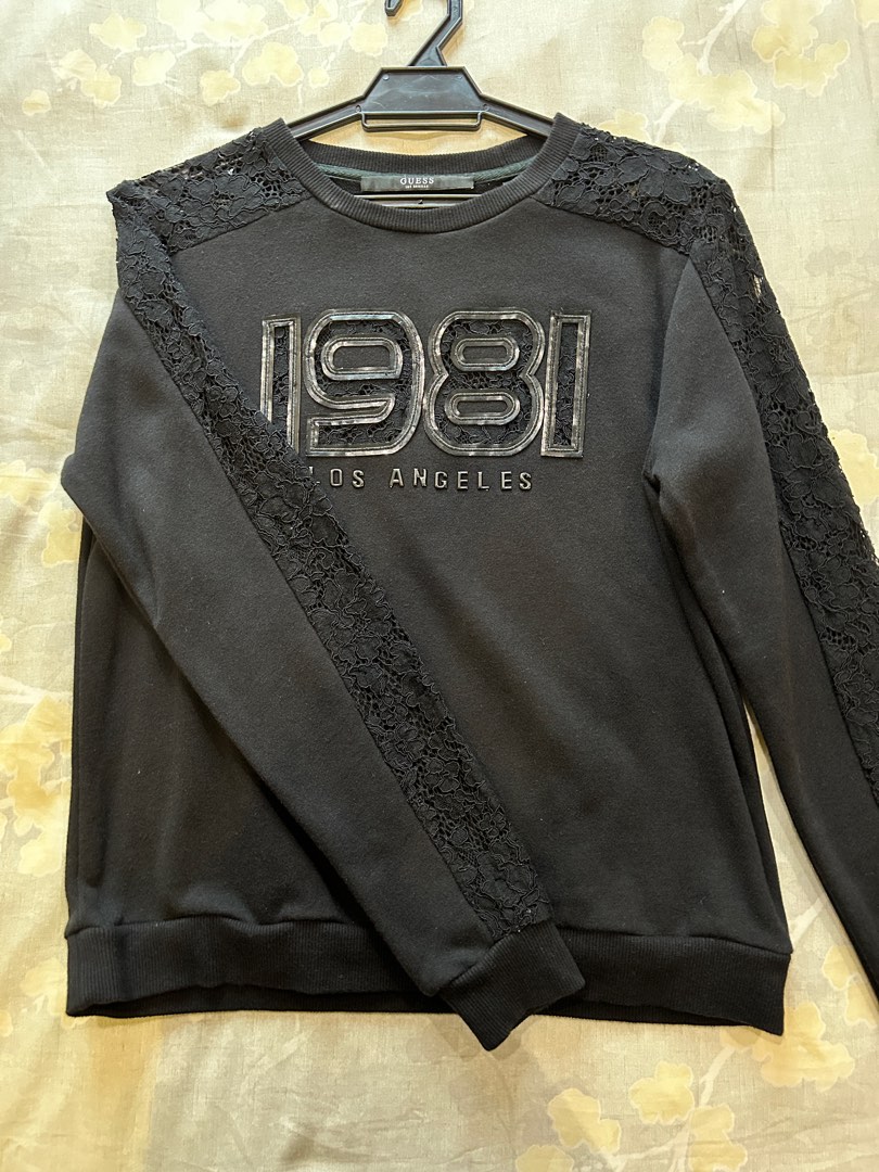 GUESS Black Sweatshirt Women s Fashion Tops Longsleeves on