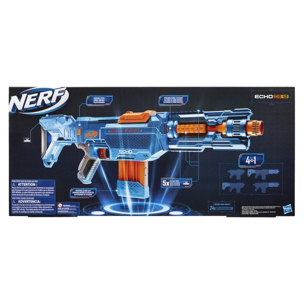 Hasbro NERF Elite 2.0 Echo CS 10 Blaster 24 Darts 10 Dart Clip