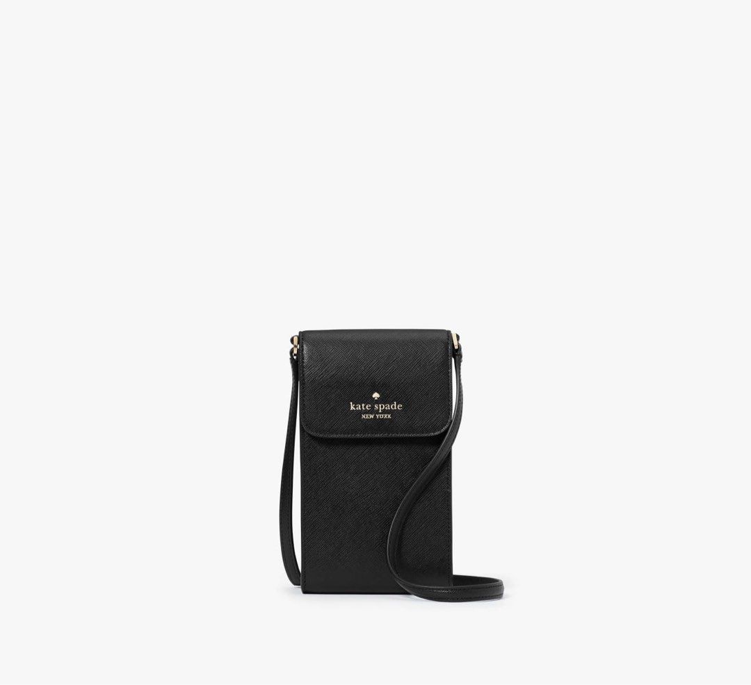 INSTOCK Kate Spade Madison North South Flap Phone Crossbody Slingbag Black Women s Fashion Bags Wallets Cross body Bags on Carousell