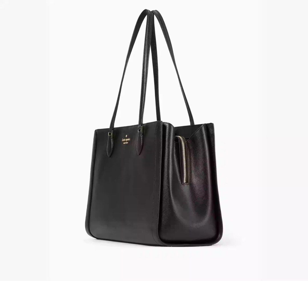 INSTOCK Kate Spade Madison Saffiano East West Leather Laptop Tote Work Bag Shoulder Handbag Black Women s Fashion Bags Wallets Tote Bags on Carousell