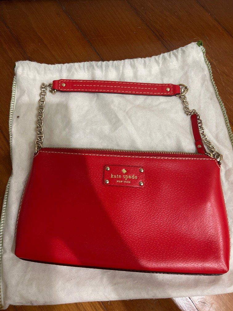 Red kate spade clutch online