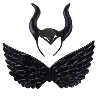 Maleficent Costume Set Headdress and Wings for Kids