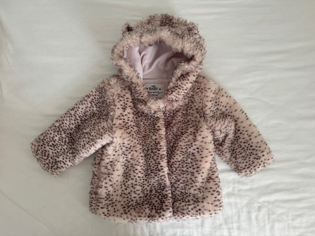 Marks Spencer Faux Fur Toddler Jacket Babies Kids Babies
