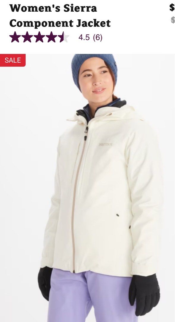 White sierra ski jacket sale