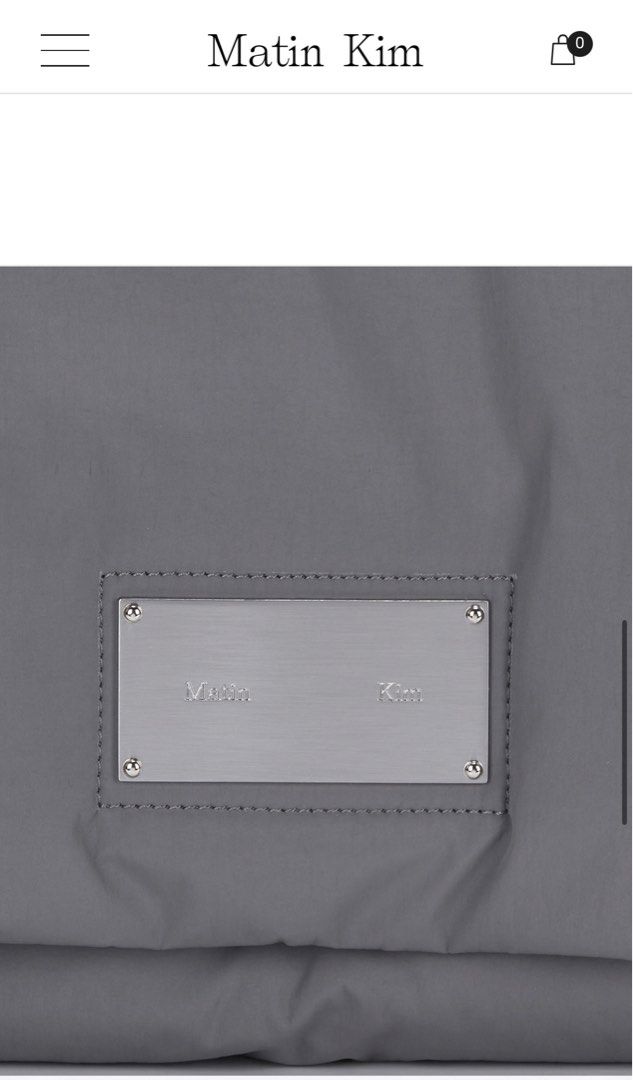 Matin Kim BIG PADDING MESSENGER BAG IN CHARCOAL/LIGHT GREY/BLACK ...