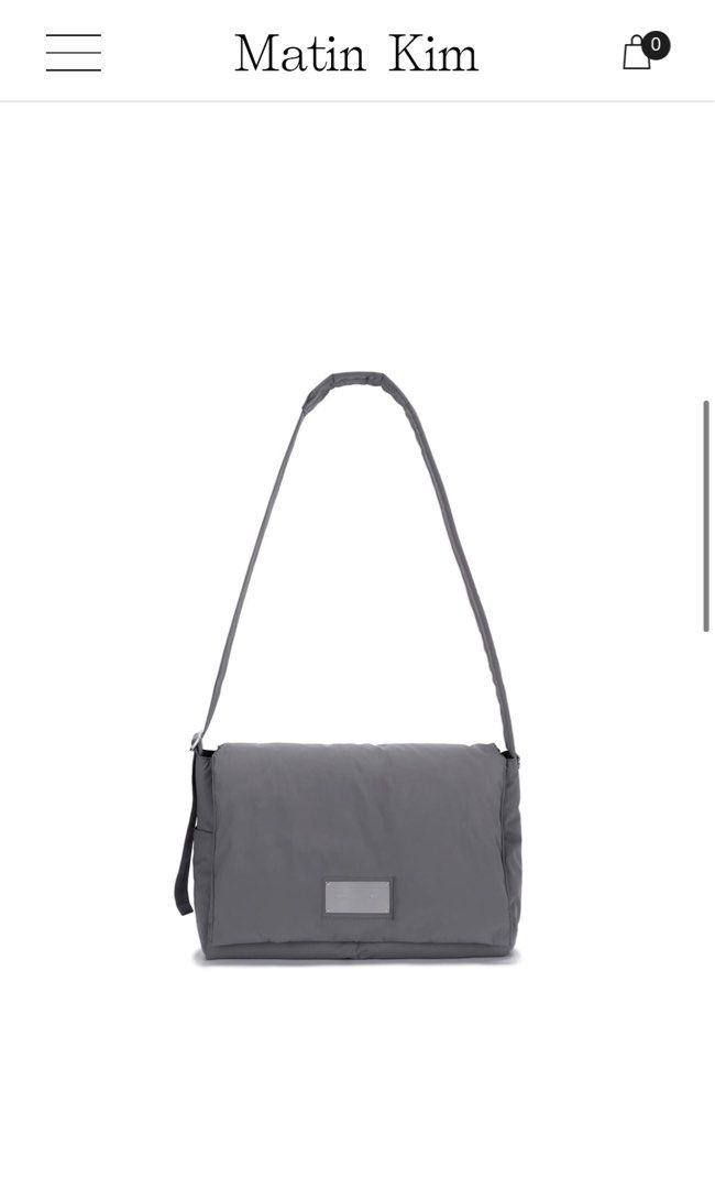 Matin Kim BIG PADDING MESSENGER BAG IN CHARCOAL/LIGHT GREY/BLACK 27/12到貨