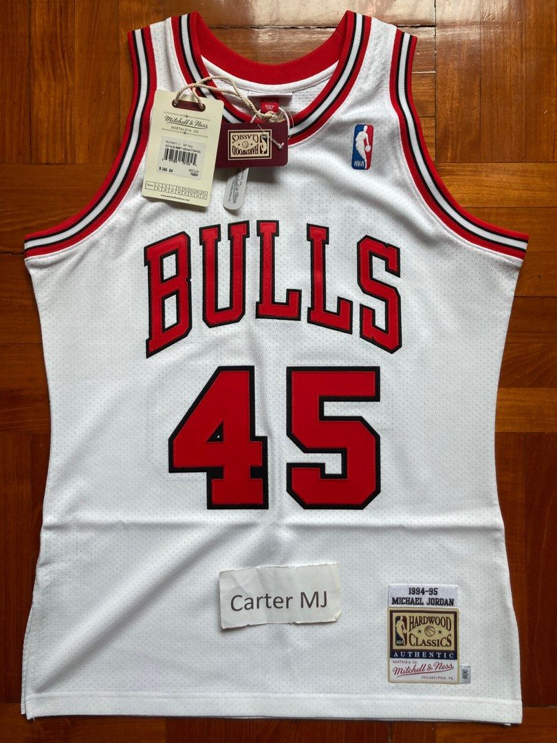 NBA Mitchell Ness Authentic Chicago Bulls Michael Jordan Jersey 45 size M AU Carousell