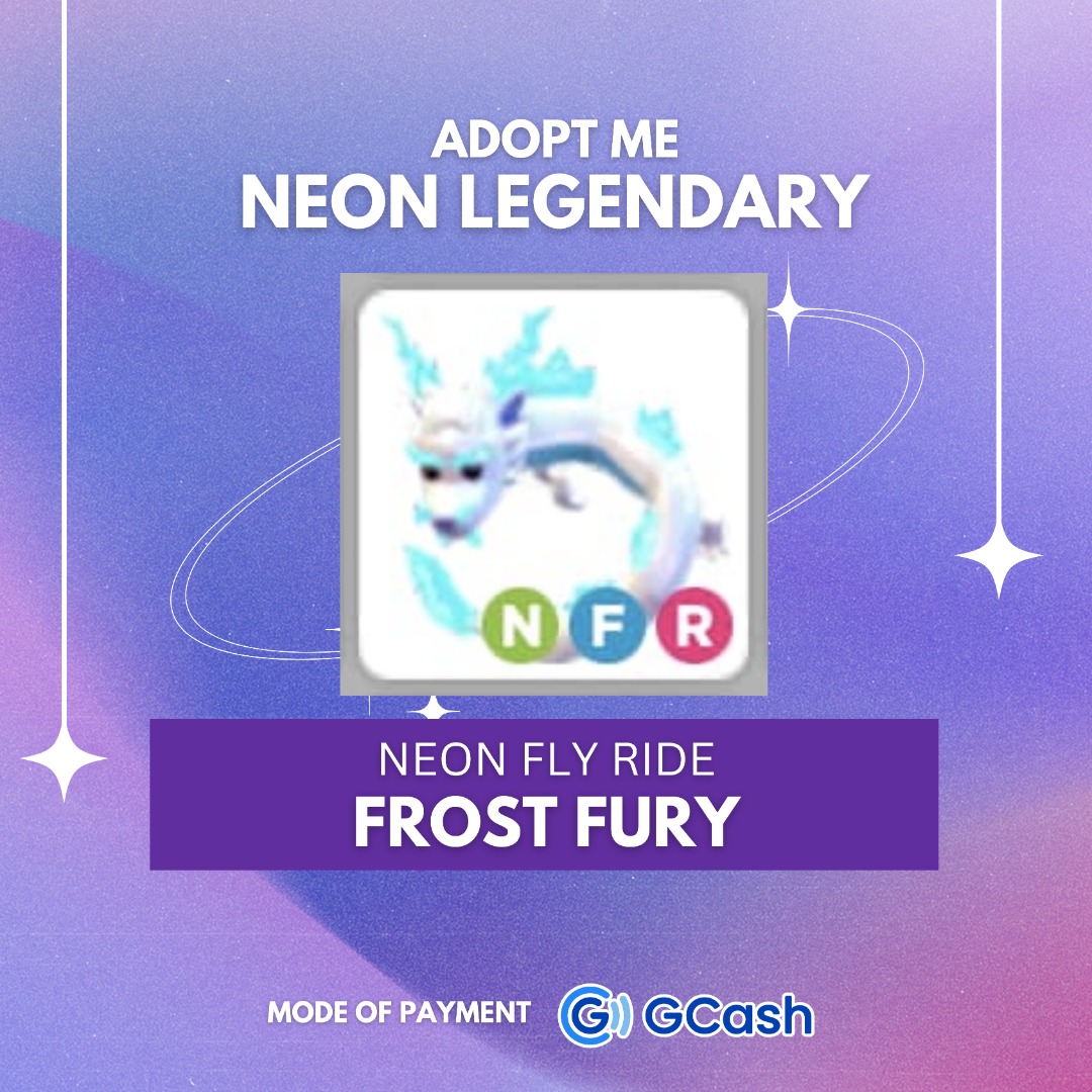 Neon Frost Fury / NFR Frost Fury in Adopt Me, Hobbies & Toys, Toys