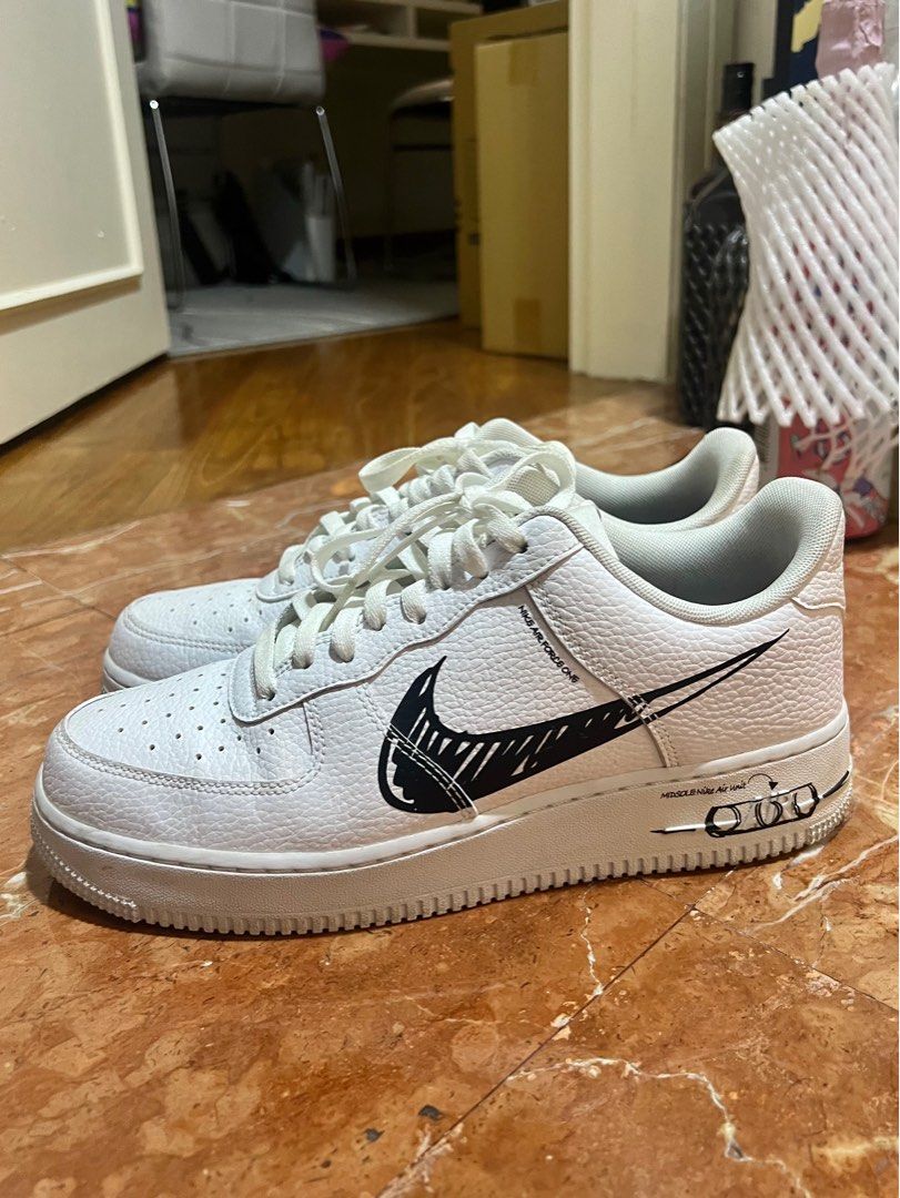 Nike Air Force 1 Low Black Sketch