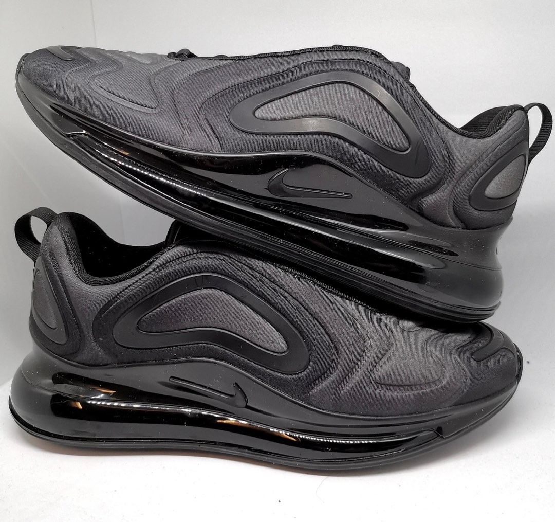 air max 720 triple black on feet