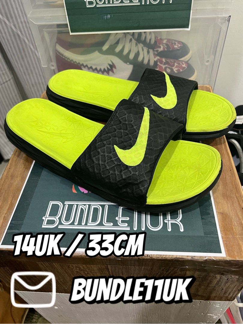 Nike Benassi Solarsoft Black Volt 14UK Everything Else Others on