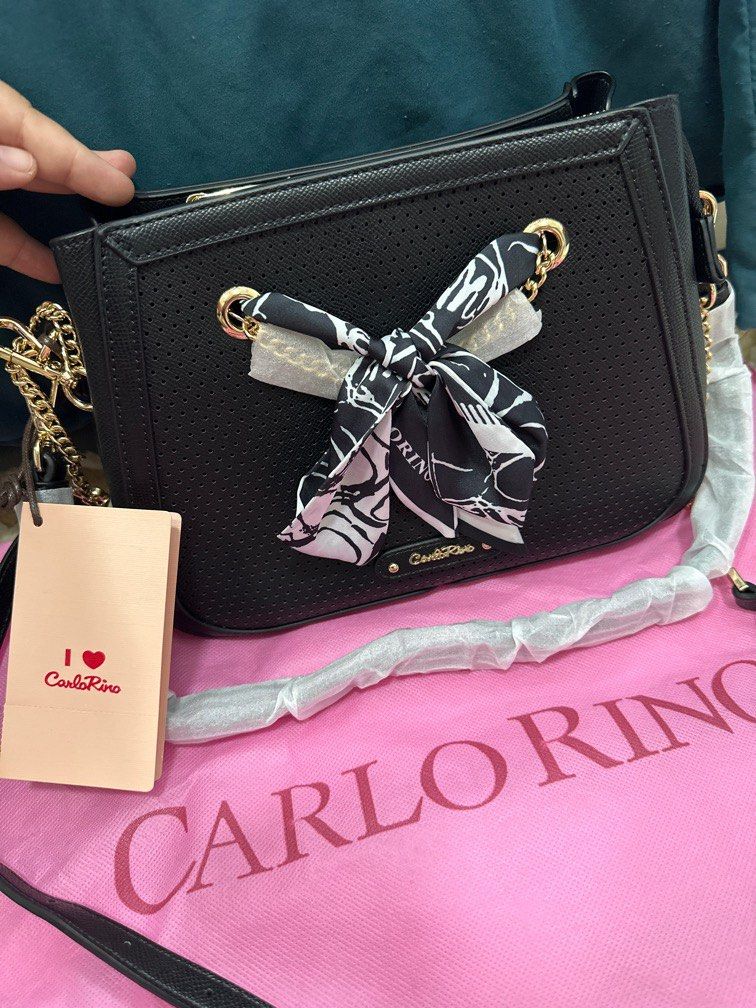 Carlo Rino tote Handbag (Authentic) 💗 Paris Eiffel Tower, Women's Fashion,  Bags & Wallets, Purses & Pouches on Carousell