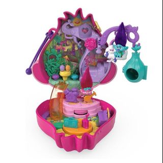  Polly Pocket Keepsake Collection Starlight Dinner Party  Compact, Heritage Playset with 3 Dolls and Lights : Toys & Games