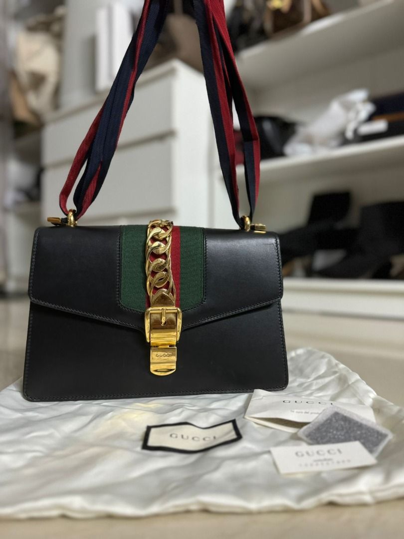 Gucci sylvie medium clearance black
