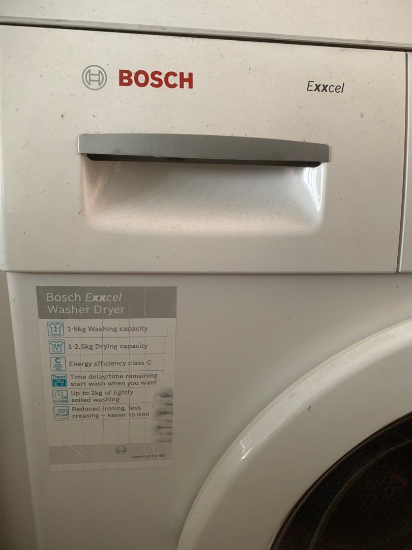 Preloved Bosch Washer+Dryer series 4 / 5kg, TV & Home Appliances