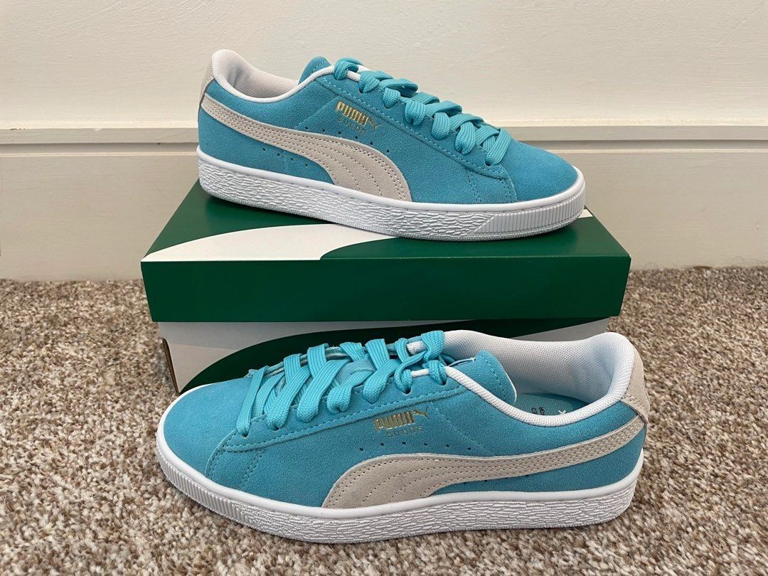 Puma suede turquoise top