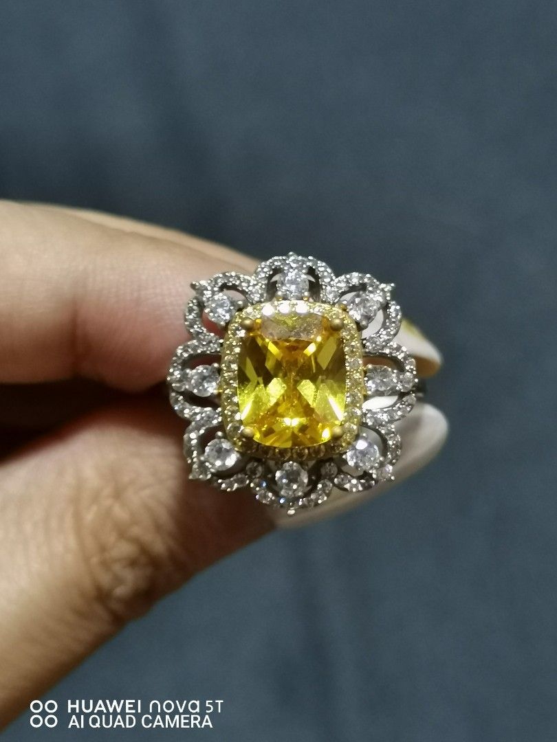 Gemstone flower ring sale