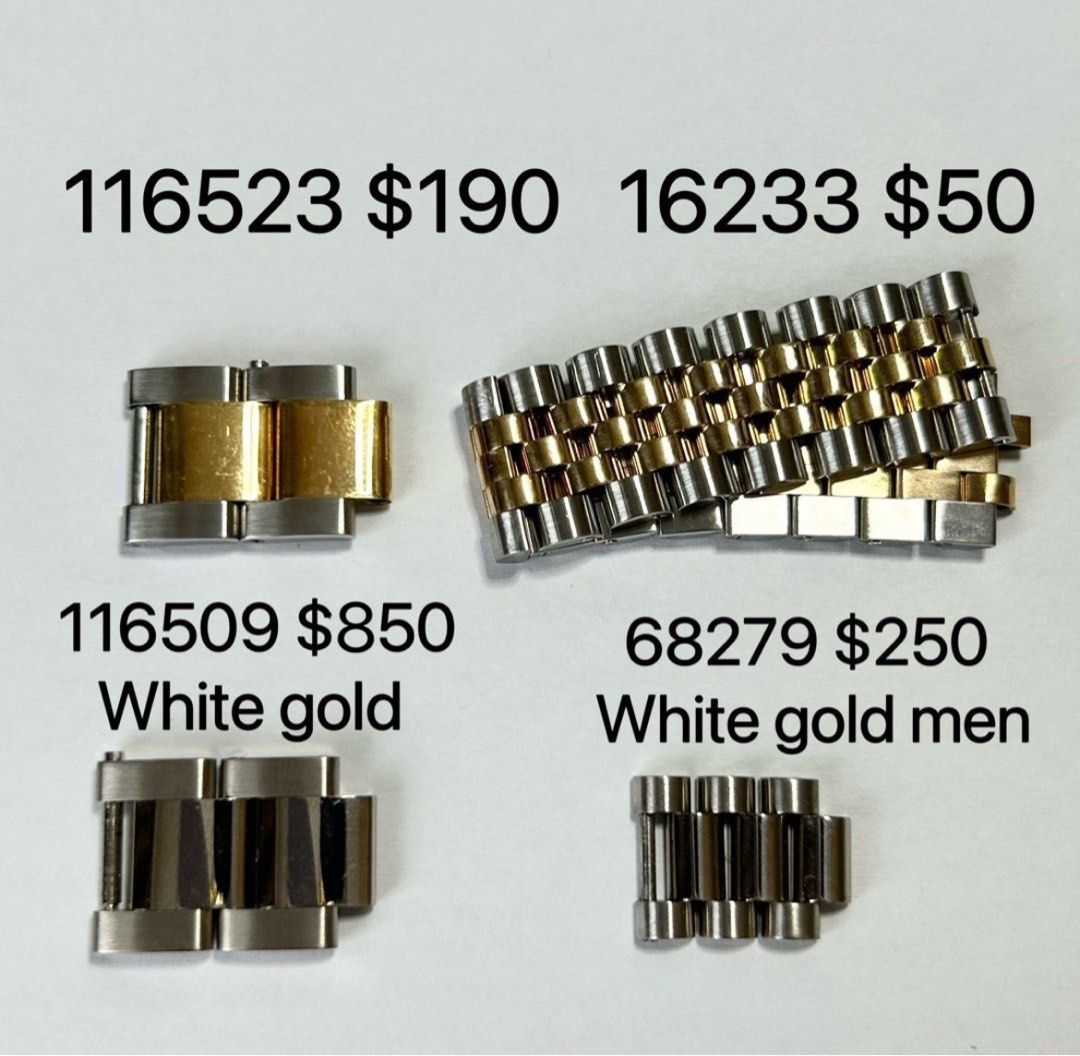 Authentic sales rolex links