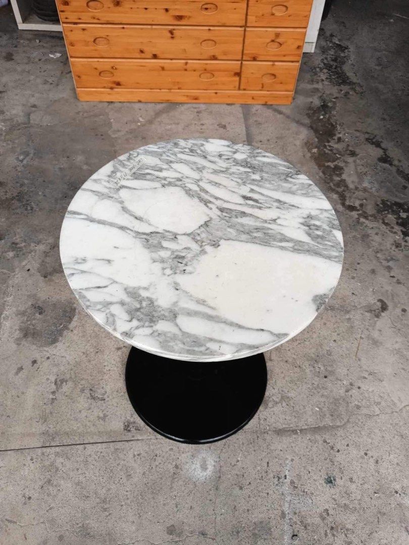Round marble top outdoor table, Furniture & Home Living, Furniture, Tables & Sets on Carousell