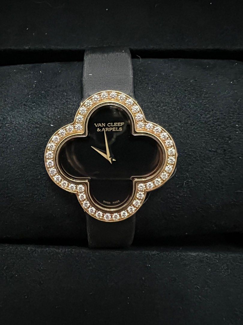 Charms Watch 32m White Dial in Rose Gold on Black Strap - Dealer Clocks