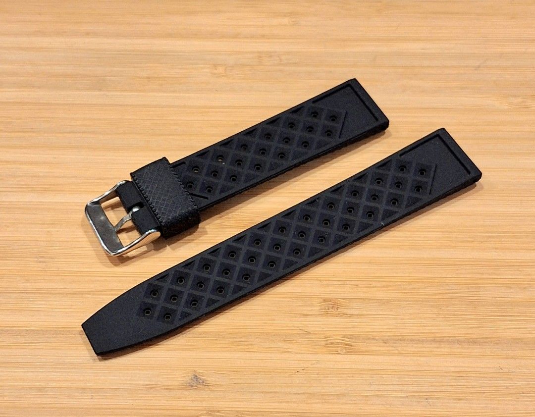 Rubber strap for watches. Width 20 m. Seiko Casio Orient