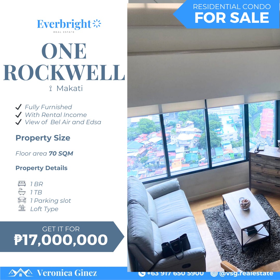Rush Sale! One Rockwell Makati 1BR Unit For Sale, Property, For Sale