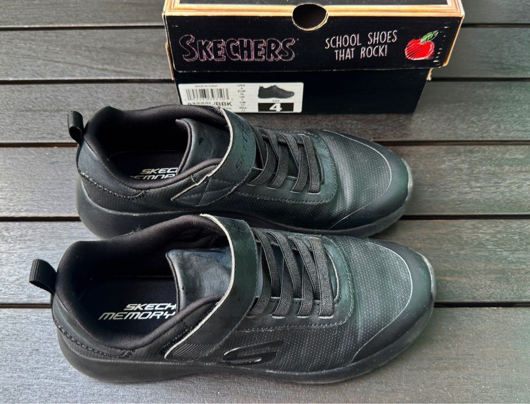Skechers school black shoes sales