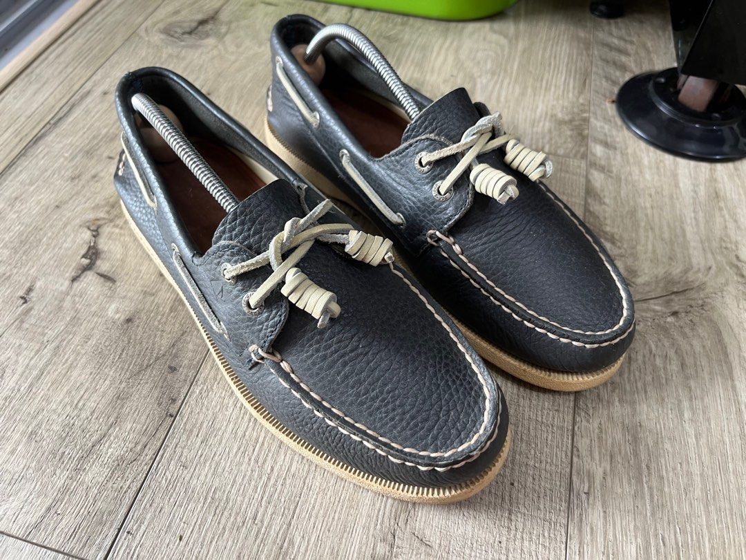 Mens blue sperrys cheap