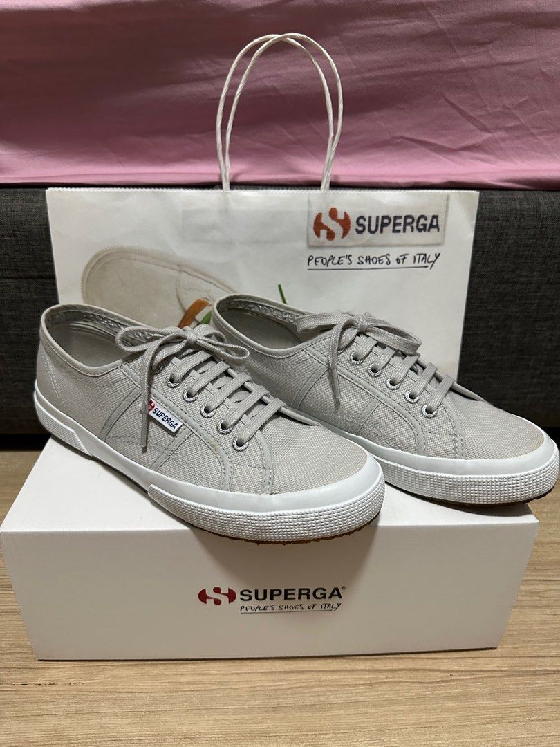 Grey superga sneakers shop