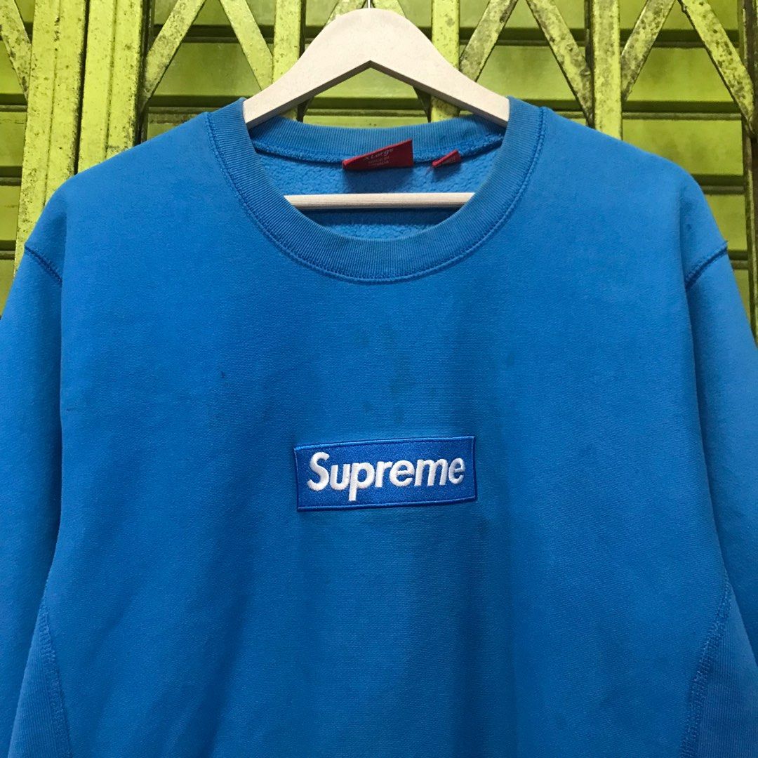 Supreme box hotsell logo light blue