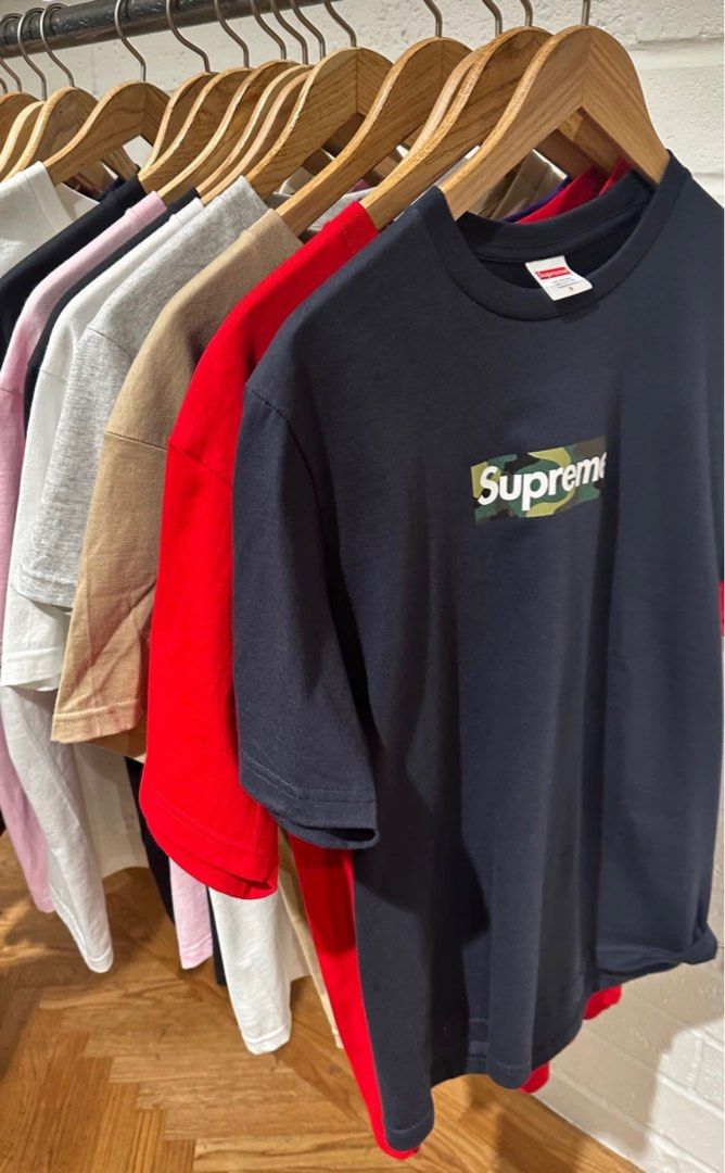 Supreme Box Logo Tee FW23 Men s Fashion Tops Sets Tshirts