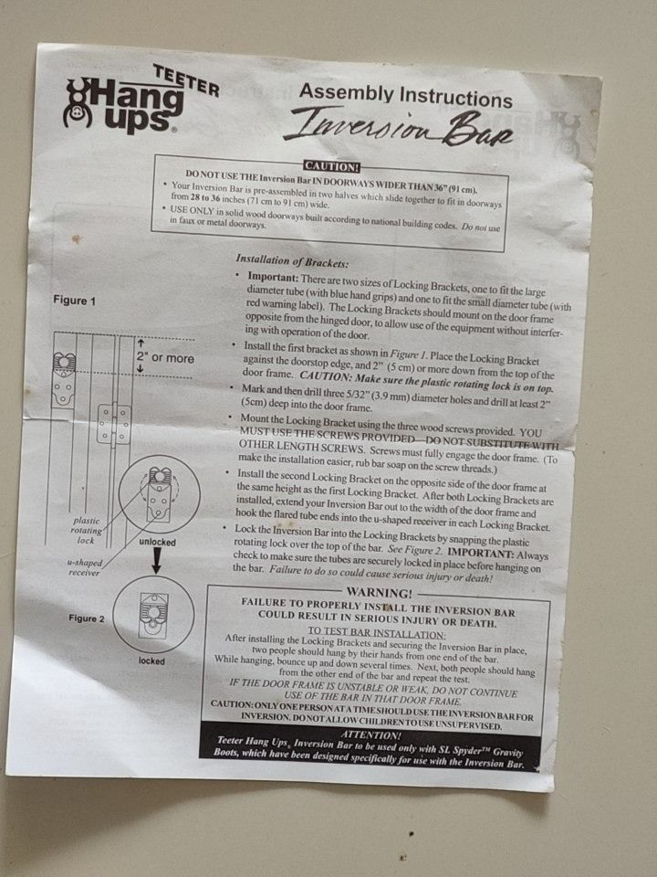 Inversion bar for doorway sales