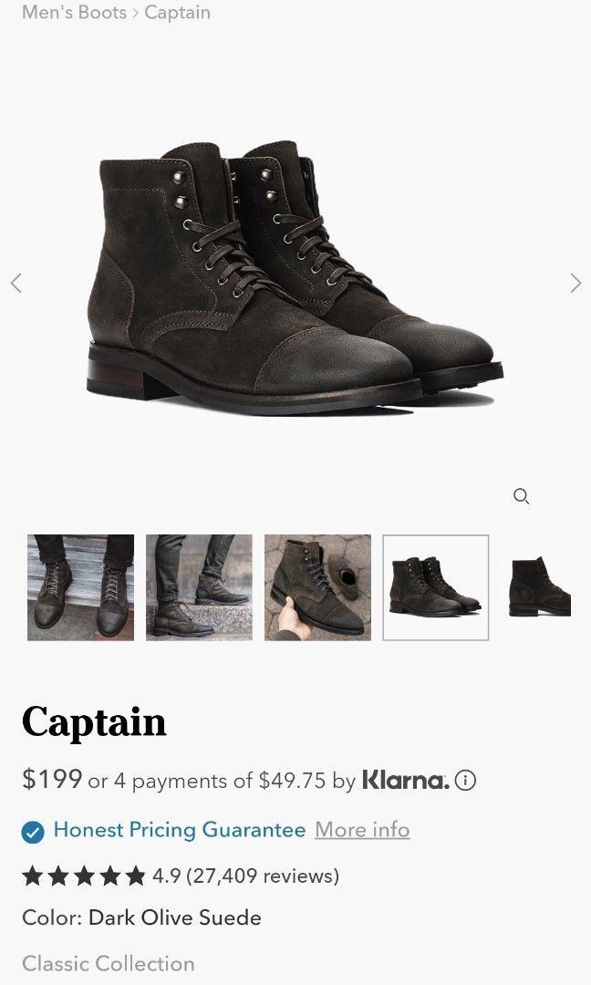 Dark olive discount suede thursday boots