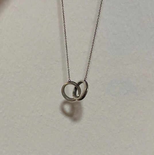 Double ring necklace tiffany hot sale