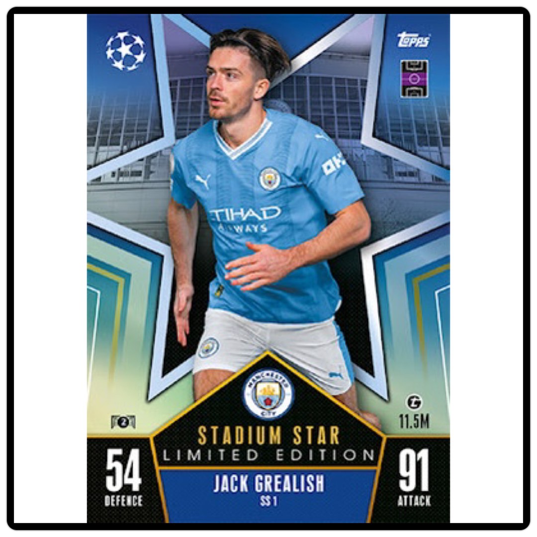 topps stadium chrome ジャック・グリーリッシュ サインカード