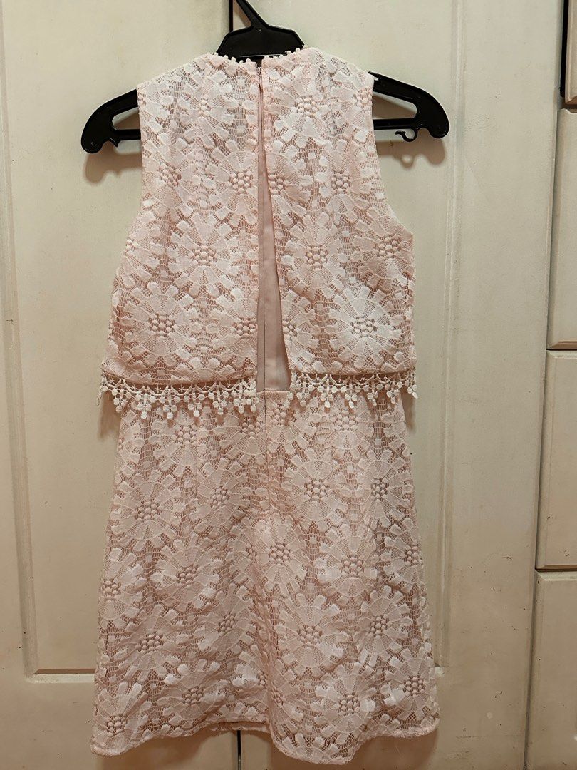 Topshop Baby Pink Lace Dress, Women's Fashion, Dresses & Sets, Dresses on  Carousell