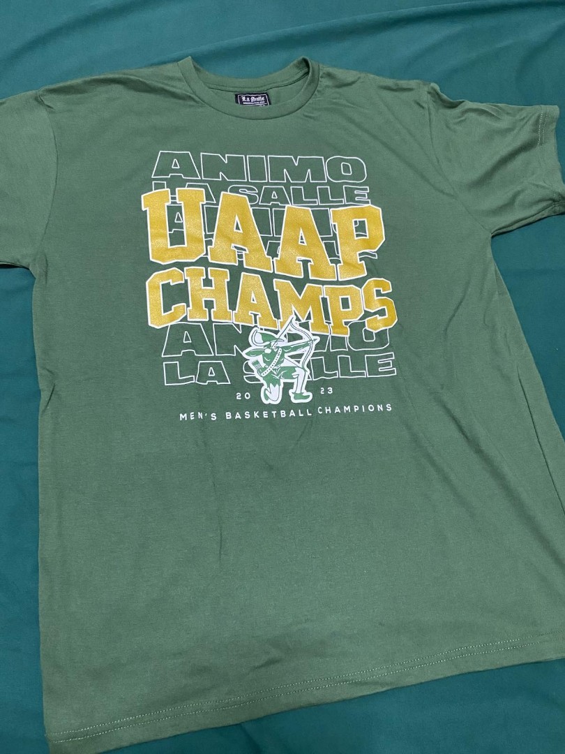 Uaap Champions Official Dlsu Green Archers 2023 Championship Shirt Men