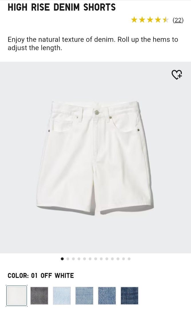 Uniqlo White Denim Shorts (Category: Shorts) located in Manila. Submitted by .decluttered (Listing ID 1271682483, Image 1). Description: Shorts never worn. Bought the wrong size. This specific style is already discontinued. No haggling, last price posted. Location: Paco, Manila/Makati.