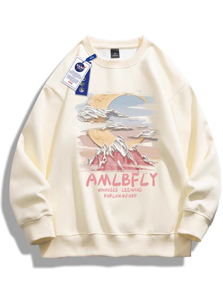 Nasa hoodie clearance sweatshirt beige