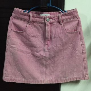 Urban Revivo Pink Denim Skirt