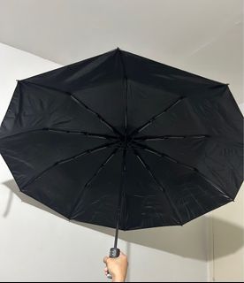 UV / HEAVY DUTY (10 Ribs) Black Automatic Folding  Umbrella Payong
