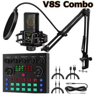 V8s sound card set with condensed mic