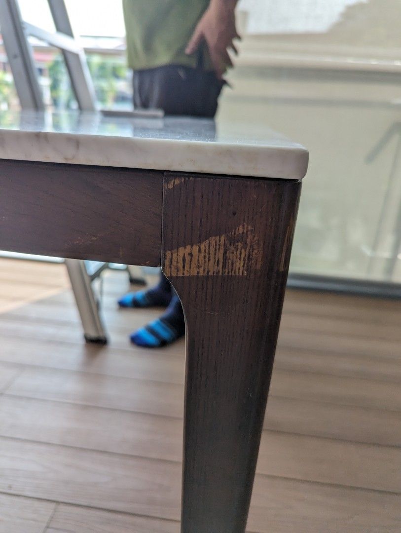 Volakas Marble Walnut Dining table, Furniture & Home Living, Furniture