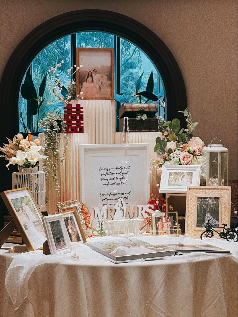 Wedding reception table set up nett price